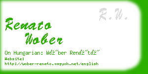 renato wober business card